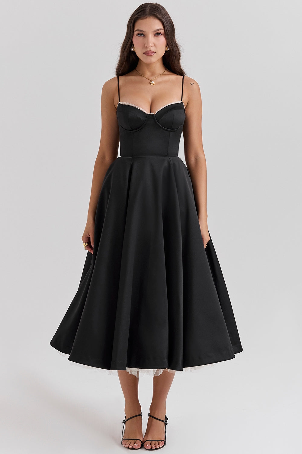 Cindy – Robe Midi en Tulle avec Charme Romantique