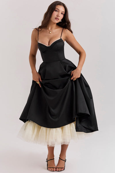 Cindy – Robe Midi en Tulle avec Charme Romantique