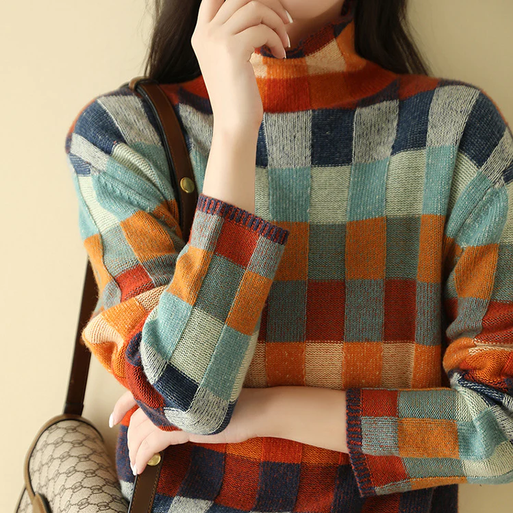 Élise - Maglione Collo Alto in Cashmere Morbido
