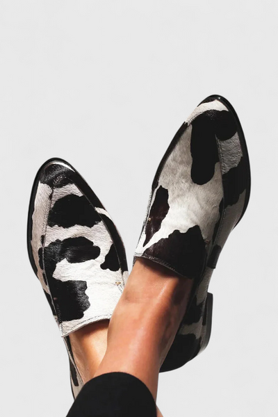 Mocassins Élegants Macarena avec Talon Bas et Imprimé Animal