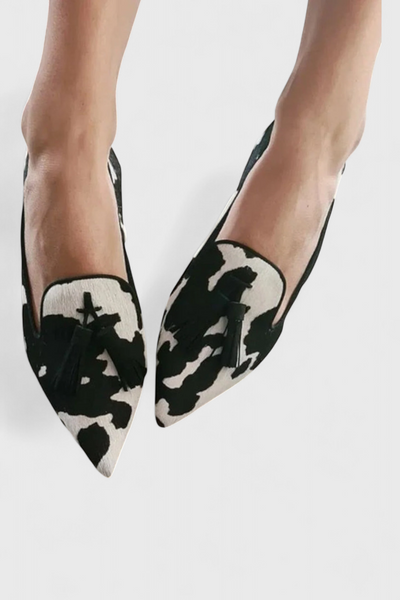 Mocassins Fermina Élégants avec Bout Aiguisé et Design Bicolore