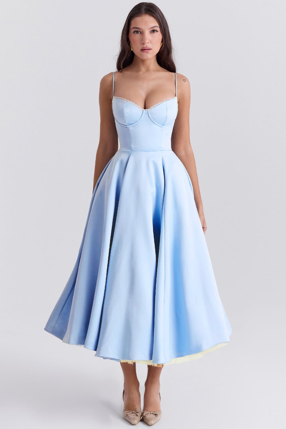 Cindy – Robe Midi en Tulle avec Charme Romantique