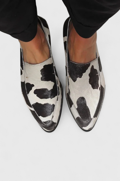 Mocassins Élegants Macarena avec Talon Bas et Imprimé Animal