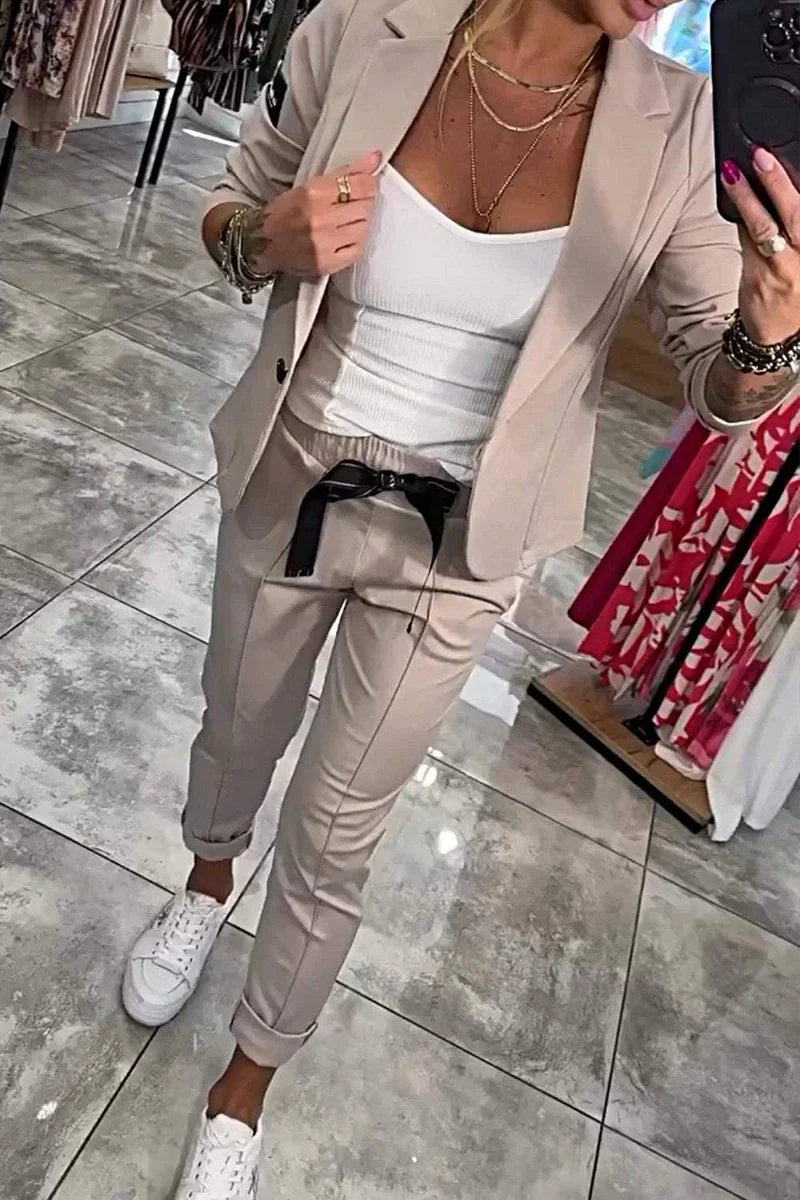 Tracy™ | Ensemble Blazer et Pantalon Fluide
