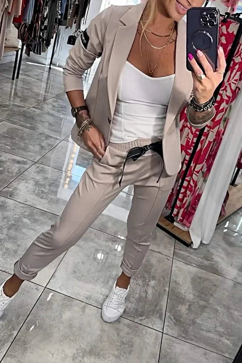 Tracy™ | Ensemble Blazer et Pantalon Fluide