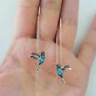 Ophira | Boucles d'oreilles en émail colibri et zircon