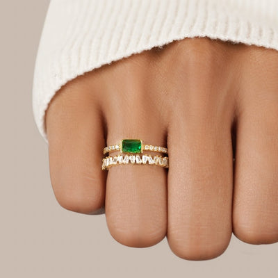 Bliss - Bague en cristal strié