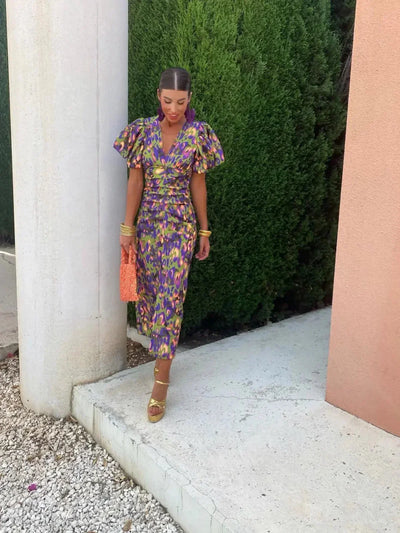 Giada™ | Robe midi colorée
