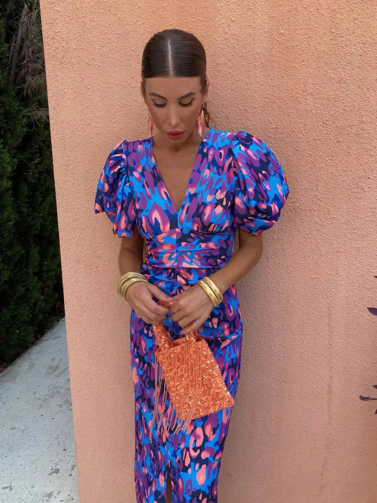 Giada™ | Robe midi colorée