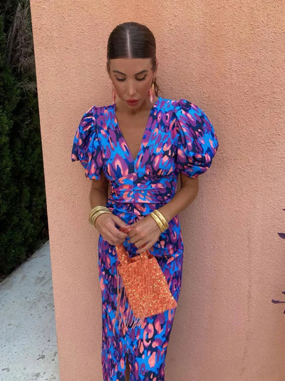 Giada™ | Robe midi colorée