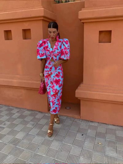 Giada™ | Robe midi colorée