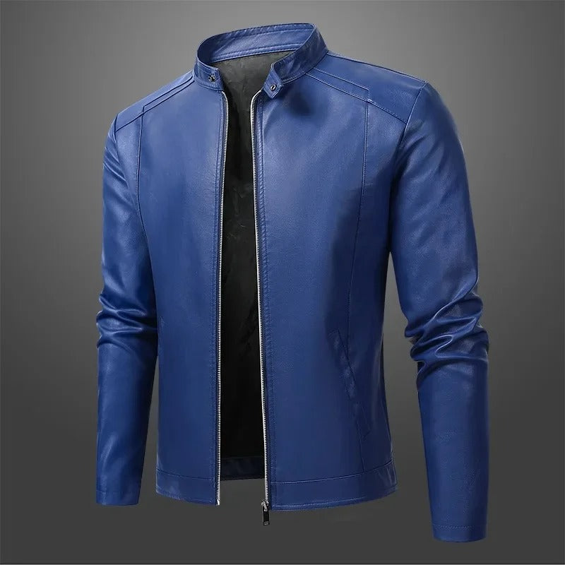 Veste en Cuir Biker Élégante pour Hommes