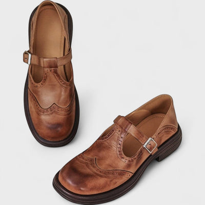 Elisa - Élégance et Confort Talon en Cuir