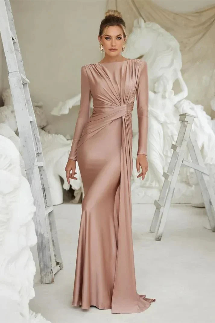Michaela™ | Robe Maxi à Manches Longues et Twist Front
