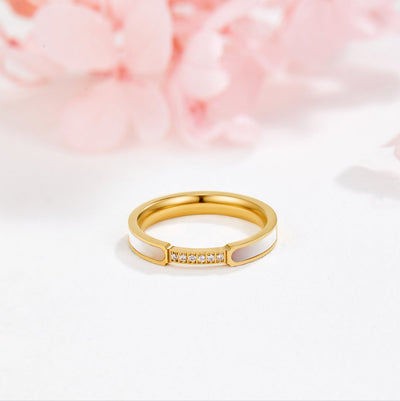 Unity - Bague en perles et cristaux