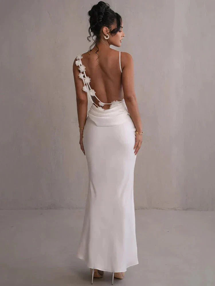 Nina™ | Robe de Soirée en Soie Luxueuse avec Volants