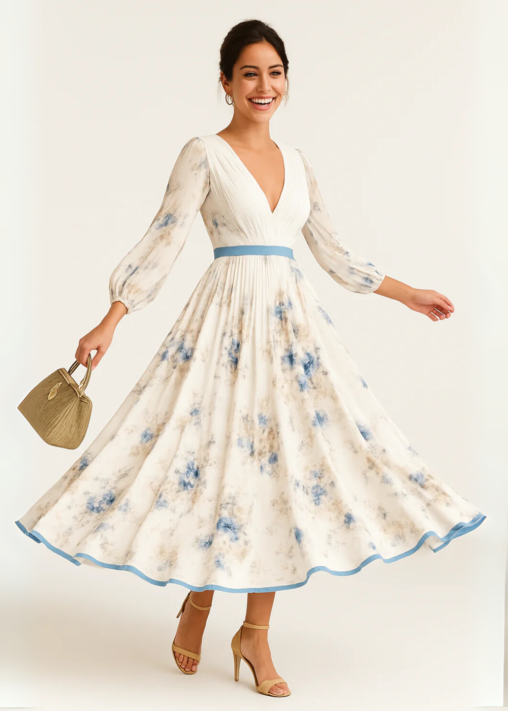 Katie | Robe Maxi Florale Élégante