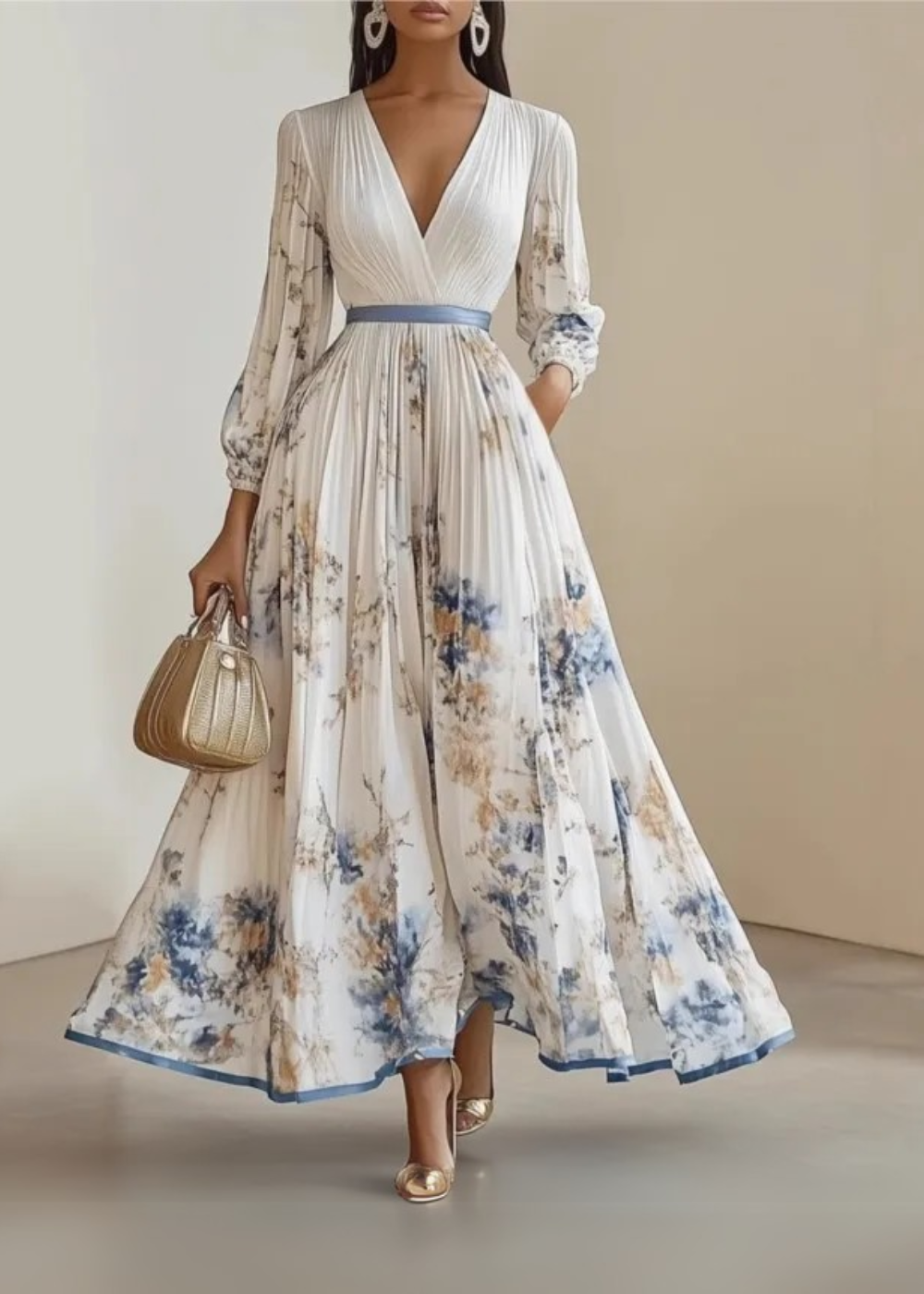 Katie | Robe Maxi Florale Élégante