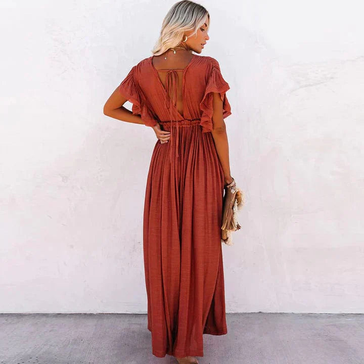 Julie™ - Robe Longue Rouge de Plage