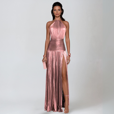 NEFIRA™ | ROBE LONGUE MÉTALLISÉE