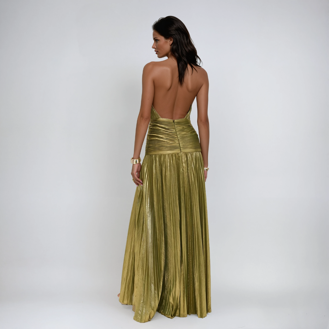 NEFIRA™ | ROBE LONGUE MÉTALLISÉE