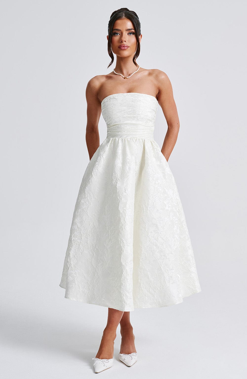 Robe Midi Jacquard Sans Manches L’atelier D’amélie