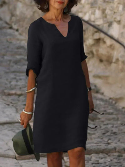 Beatrice™ | Robe Élégante avec Décolleté en V Raffiné