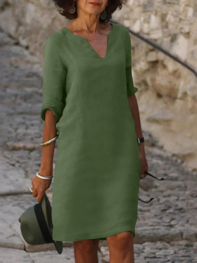 Beatrice™ | Robe Élégante avec Décolleté en V Raffiné