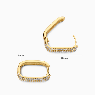 Icon Pavé Hoops | Or
