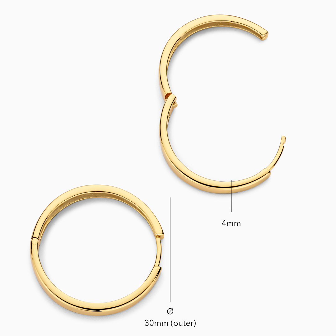 Boucles d'oreilles créoles Gia Statement | Or