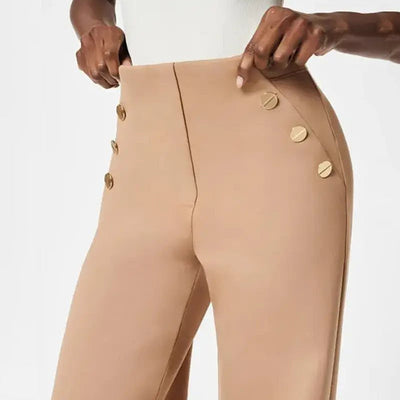 💖Pantalons Femme Grande Taille à Haute Élasthanne avec Taille Haute et Jambes Amples