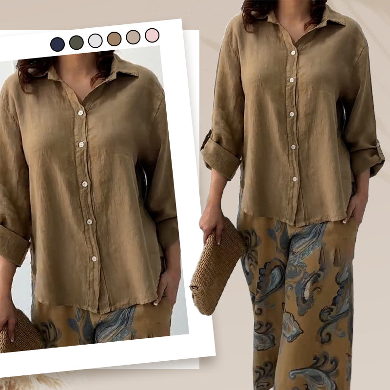 Pinas™ | Ensemble Élégant en Coton Décontracté