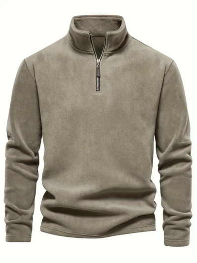 Joshua | Pull en polaire avec zip quart