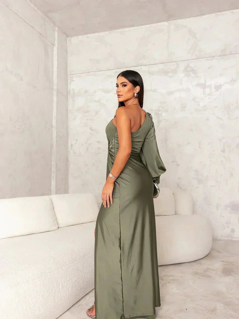 Victoria™ | Élégante Robe en Soie avec Fente
