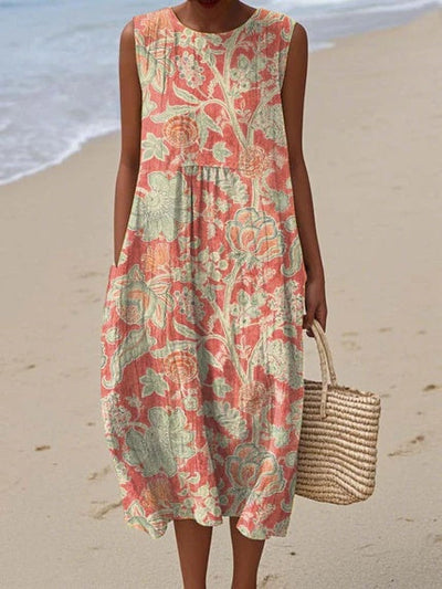 Justine | Robe fleurie vintage en coton doux
