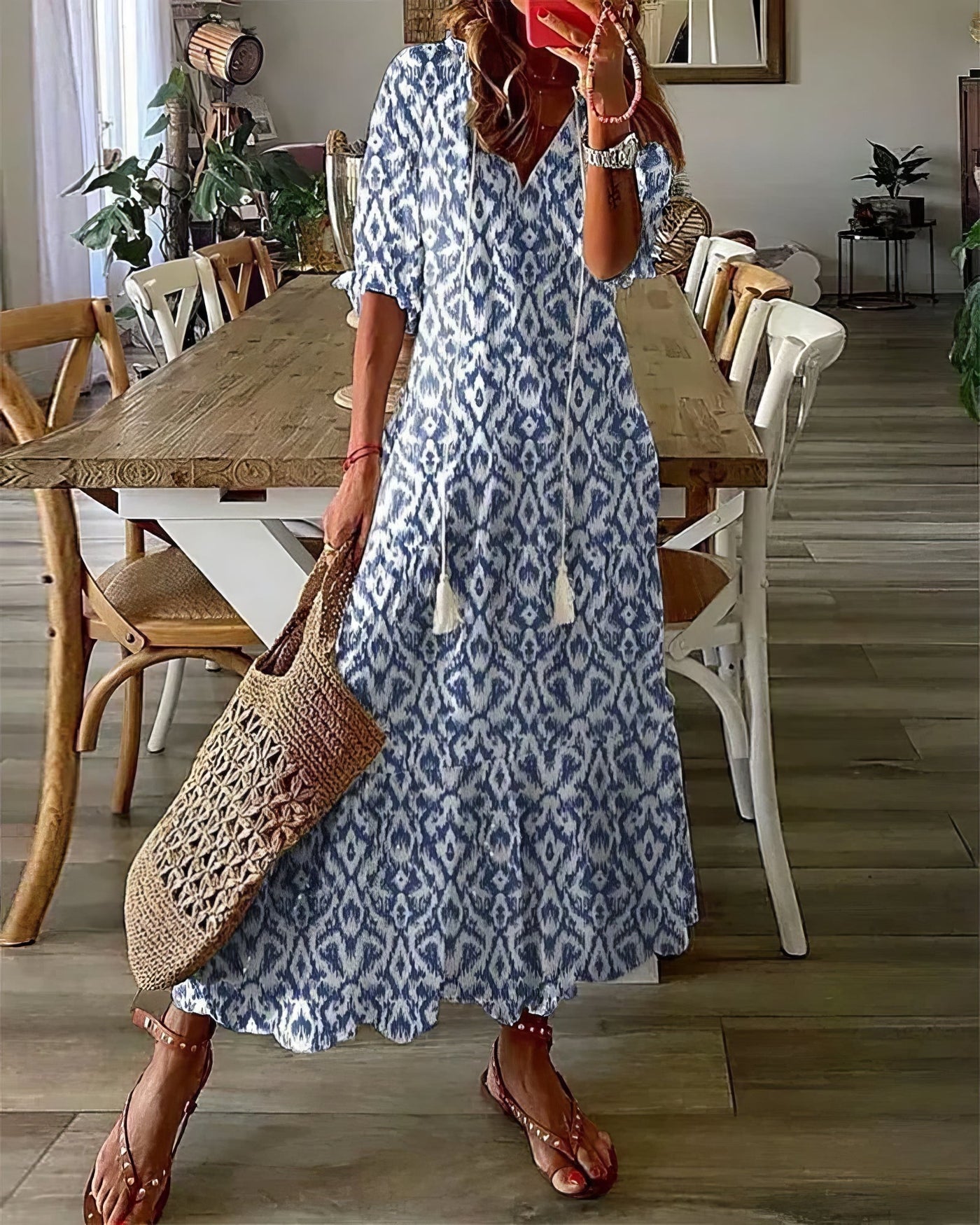 Diana™ - Robe Boho avec Couverture pour le Ventre