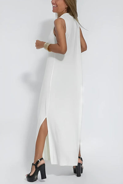 Robe longue élégante + cardigan assorti OFFERT