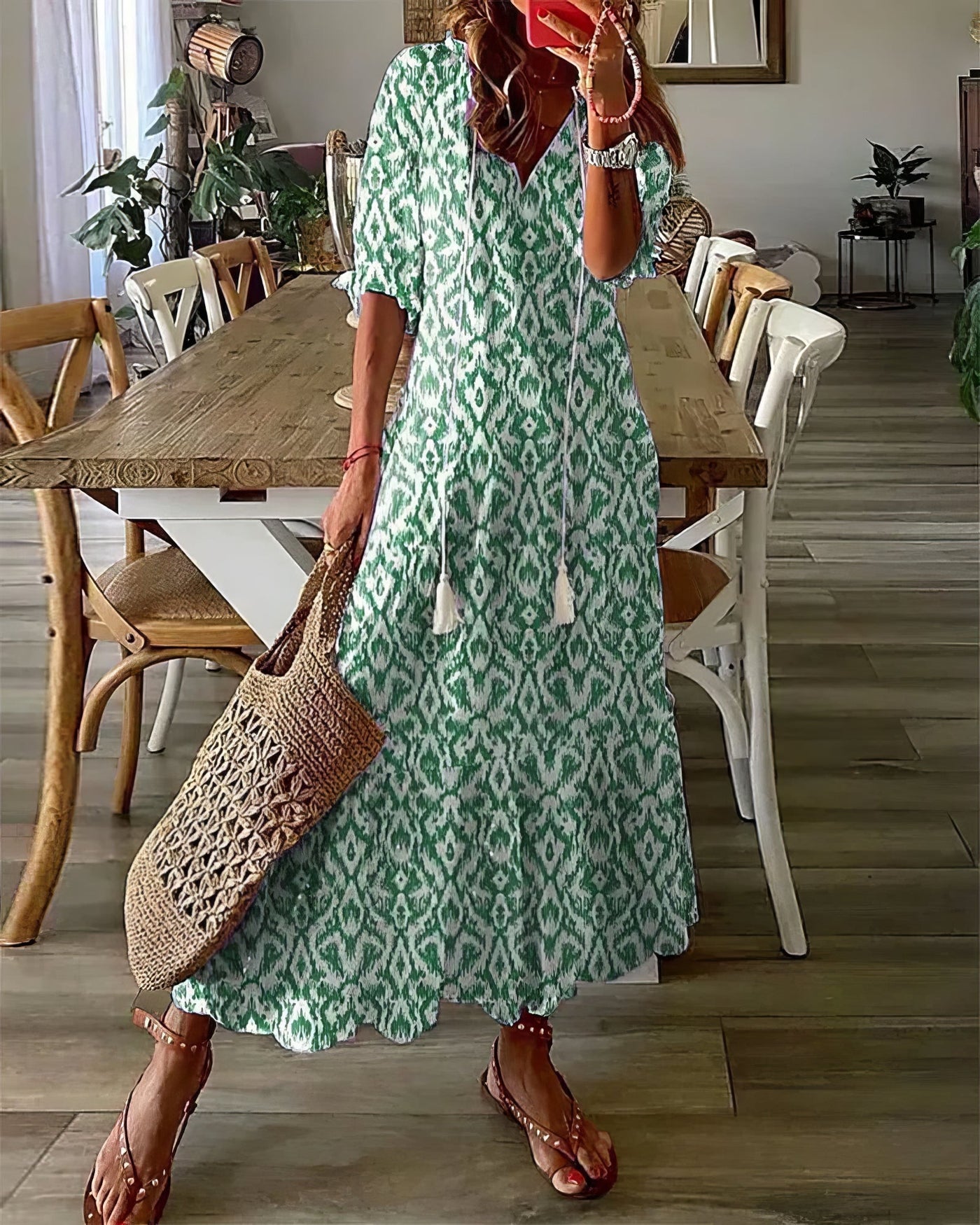 Diana™ - Robe Boho avec Couverture pour le Ventre
