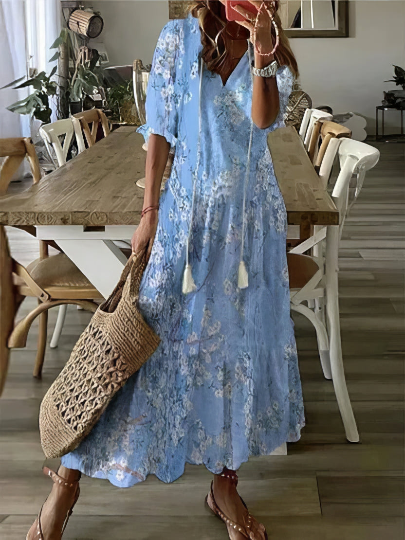 Diana™ - Robe Boho avec Couverture pour le Ventre
