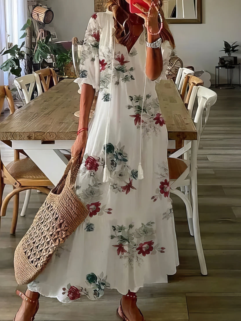 Diana™ - Robe Boho avec Couverture pour le Ventre