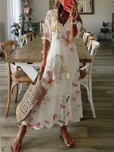 Diana™ - Robe Boho avec Couverture pour le Ventre